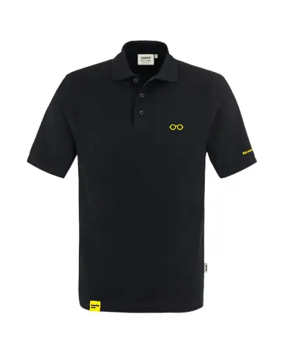 Binder Optik Unisex Poloshirt schwarz